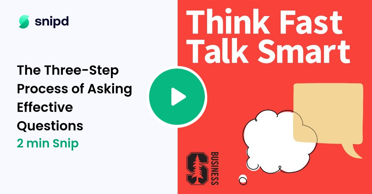 Smart Question Process The Three-Step Process of Asking Effective Questions | 2min snip from ...